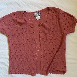 DULL peach Crocheted Blouse🍑